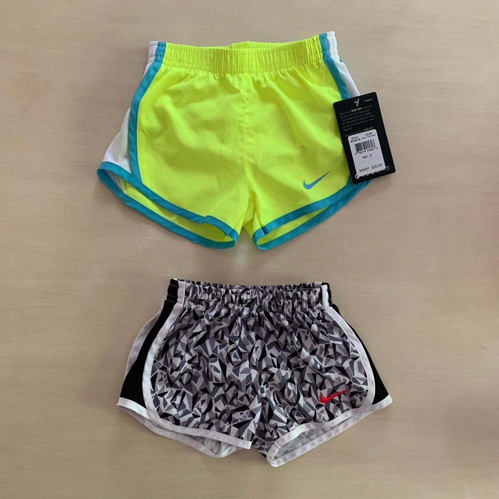 Girls Nike Dri-Fit Athletic Shorts 2-Pack Bundle